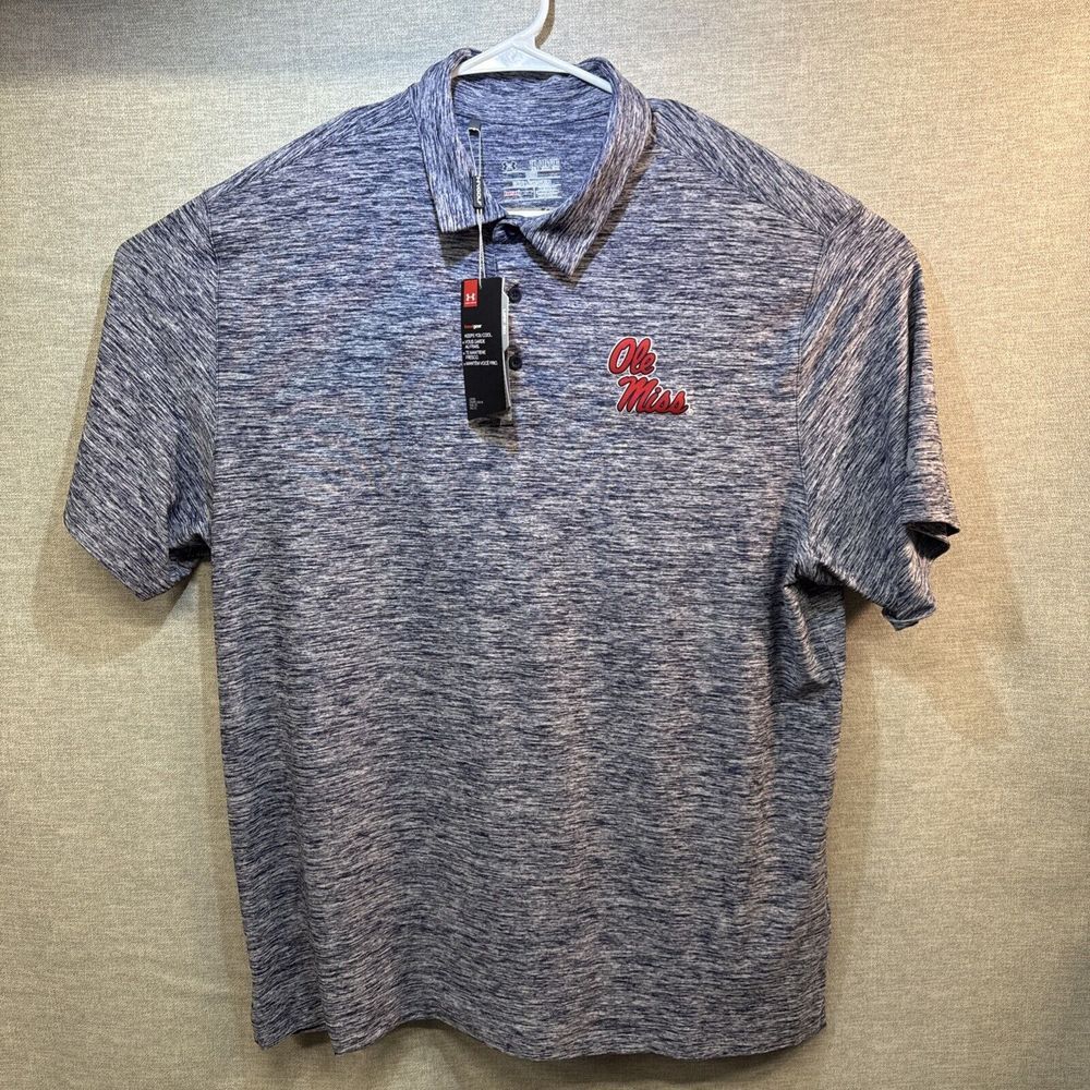 Under Armour Shirt Mens‎ XXL Loose Heat Gear Upf 30 Golf Shirt, Preppy, Gray